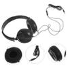 HOMSFOU Lightweight Foldable Headsets with Volume Control and Microphone for Smartphones Laptops and Tablets Over-Ear Design for Comfortable Listening Black view 2