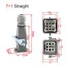 BHUPWZE Harding Heavy Duty Connectors DHC-HA-003 3pin 4pin 5pin 7pin 10A Industrial Plug HQ-005 16A Heavy Metal Rectangular Connector(8 Core Straight) view 2