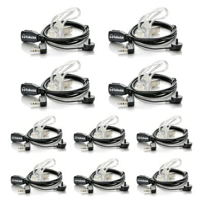 10 Pack Walkie Talkie Earpiece with Mic for BaoFeng Radio Retevis Headset for Baofeng UV-5R BF-888S Arcshell Retevis H-777 RT21 RT22 Kenwood 2 Way Radio