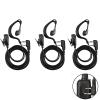 3-Pack Two Way Radio Earpiece with Ptt/Mic Compatible with Radios Kenwood Baofeng SAMCOM BTECH Retevis Walkie Talkies Radios and BF-F8HP UV-82HP UV-5R UV82 UV82C UV5X3 TK NX (Earhook Headset view 1