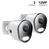 Night Owl Add On Wired IP 12MP Deterrence Camera with 2-Way Audio - White (2 - Pack) view 2