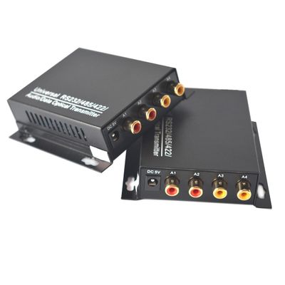 Podafu 2 Bidi Audio Extender Over Fiber,Bidirectional Audio RCA to Fiber Optic SC SM 20Km for Broadcast System Intercom Monitor 1TX 1RX(Singlemode 20Km)