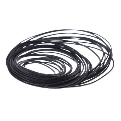 XAGMODSHN Rubber Belts 0.7mm 1mm Cassette Mixed Square Flat Cassette Recorder Strap 30Pcs Black