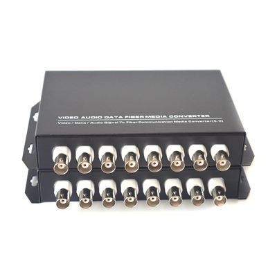8 Channels Video Over Fiber Optic Media Converters for Camera Surveillance Transmitter and Receiver Single Mode and Multimode(Without RS-485 Data)