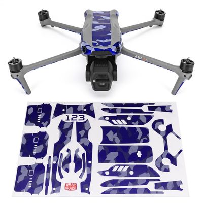 WRAPGRADE Skin Sticker for DJI Air 3S Accent Color Sticker (Stratosphere Blue Dot Camo)