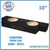 2004-2014 Canyon Crew-Cab 10" Dual Sealed Sub Box Speaker Box Custom Car Audio Subwoofer Enclosure Sub Box view 2