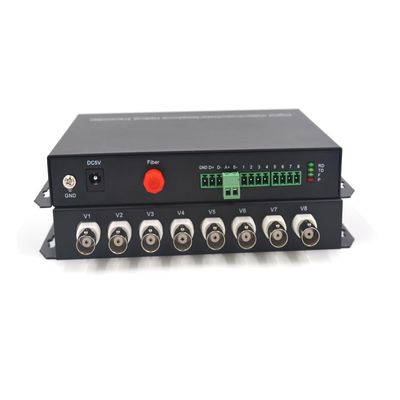 8 Port Video Fiber Optical Media Converters, Multi Mode M/M Fiber Optic 2Km 1 Set, FC Connector, for Analog Cameras(Mutlimode 0-2Km)