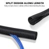 CrocSee 10ft - 1/4 inch Flame Retardant Split Wire Loom Tubing with Installation Tool - Flexible Wire Covers Cord Protectors - Black view 2