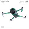 WRAPGRADE Skin Sticker for DJI Air 3S Accent Color Sticker (Emerald Skull) view 3