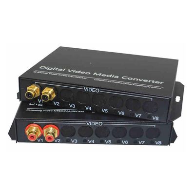 Podafu 2CH Stereo Hi Fi Audio Fiber Optical Transmitter Receiver with RCA Connector Media ethernet Converter -One Way for Broadcast