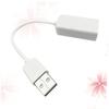 Garneck USB Channel Sound Card Adapter with Cable for Laptop External Audio Converter for Headphones and Microphone Compact White Design view 1