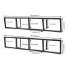 CD Storage Shelf, 34 Inch Media Storage Rack, Cube Storage Organizer Floating Shelf, Wall Mounted Video Games CD DVD Organizer Metal Shelf for Study, Bedroom,Office,Living room (2 Pcs, Black) view 3