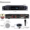 Home Stereo System Kit  7.2 Channel 2500 W Bluetooth Amplifier w/ 4 Qty of 8 Framed Ceiling Speakers 300 W Each, Mic, 200 ft Speaker Wire & Remote Ideal for Home, Office, Restaurant by Vaiyer view 2