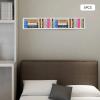 CD Storage Shelf, 34 Inch Media Storage Rack, Cube Storage Organizer Floating Shelf, Wall Mounted Video Games CD DVD Organizer Metal Shelf for Study, Bedroom,Office,Living room (5 Pcs, White) view 4