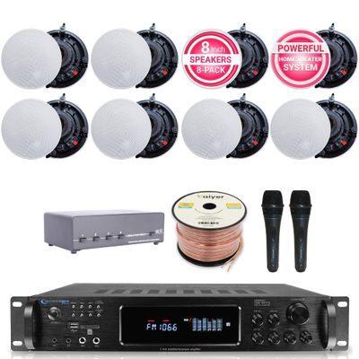 Vaiyer Sound System Kit - 7.2 Channel 1500 Watts Bluetooth Amplifier