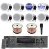 Home Theater Sound System Kit - 6 Channel 6000 Watts Bluetooth Amplifier, 8 Qty of 8 Framed Ceiling Speakers 300 W Each, Mic, 500 ft Speaker Wire & Remote for Home, Office, Restaurant by Vaiyer view 1