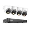 ANNKE 8MP Security Camera System, 16CH NVR Recorder with AI Human/Vehicle Detection, 4X 4K Turret PoE Cams with Color Night Vision, 2-Way Talk, Compatible with Alexa, IP67 Weatherproof, NO HDD view 1