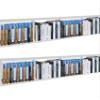 CD Storage Shelf, 34 Inch Media Storage Rack, Cube Storage Organizer Floating Shelf, Wall Mounted Video Games CD DVD Organizer Metal Shelf for Study, Bedroom,Office,Living room (2 Pcs, White) view 1