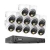 ANNKE 8MP Security Camera System, 16CH NVR Recorder with AI Human/Vehicle Detection, 12X 4K Turret PoE Cams with Color Night Vision, 2-Way Talk, Compatible with Alexa, IP67 Weatherproof, NO HDD view 1