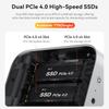 Beelink SER9 Pro Mini PC, AMD Ryzen 7 H 255 (8C/16T up to 4.9GHz), 32GB DDR5 RAM 1TB PCIe4.0 SSD, Mini Computer Support 4K@144Hz, Triple Display, Built-in MIC, Speakers, Voice Interaction view 4