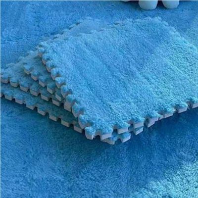 HZLXF1 10pcs Interlocking Floor Mat,Cuttable Plush Foam Carpet Tiles for Parlor Bedroom Decoration