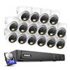 ANNKE 8MP Security Camera System, 16CH NVR Recorder with AI Human/Vehicle Detection, 16X 4K Turret PoE Cams with Color Night Vision, 2-Way Talk, Compatible with Alexa, IP67 Weatherproof, 3TB HDD view 1