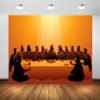 Loccor 17x10ft Fabric The Last Supper Backdrop Christ Jesus with His Twelve Apostles Photo Background Bible Stories Background for Religious Belief Church Decor Photo Studio Props view 1