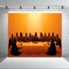 Loccor 17x10ft Fabric The Last Supper Backdrop Christ Jesus with His Twelve Apostles Photo Background Bible Stories Background for Religious Belief Church Decor Photo Studio Props view 3