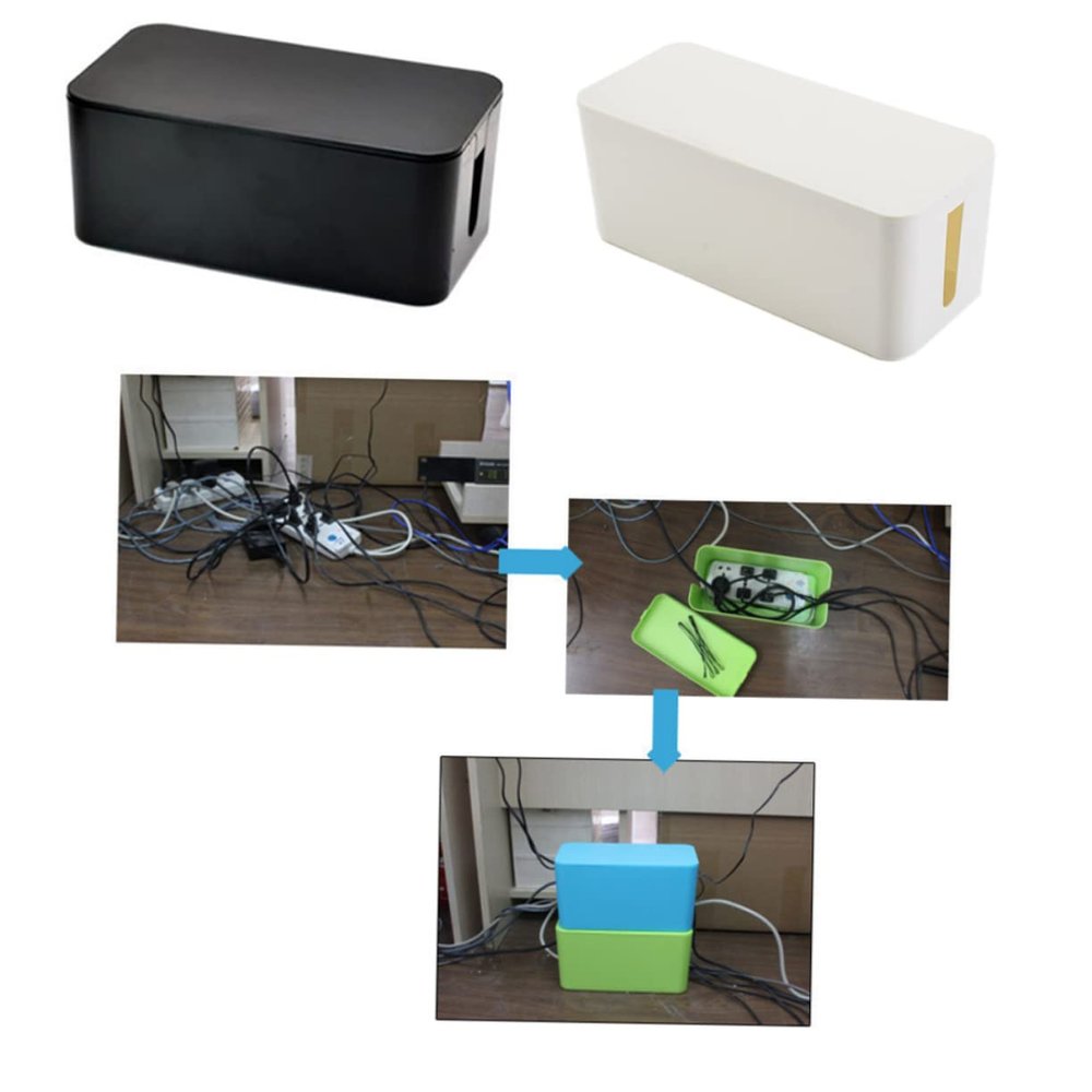 SWOOMEY Electric Cord Organizers Wire Organizer Box for Desk Power Cord Storage Box