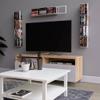 CD Storage Shelf, 34 Inch Media Storage Rack, Cube Storage Organizer Floating Shelf, Wall Mounted Video Games CD DVD Organizer Metal Shelf for Study, Bedroom,Office,Living room (3 Pcs, White) view 2