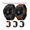 22 26mm TPU Leather Quick Fit Strap for Garmin Fenix 8 E 7 7X Pro 47 51mm 5X Plus 6X 6 Enduro Strap For Epix Gen 2 Wristband(Brown,22mm(Fenix E 47mm)) view 2