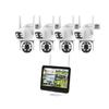 AKAVIG 4CH 4MP Wireless WiFi Double Lens Security Camera System with 12 Inches LCD Monitor, Indoor and Outdoor CCTV Surveillance NVR Kit with Automatic Tracking, Color Night Vision, Human Detection view 1