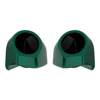 Advanblack Alpine Green Tour Trunk Pack Speaker Pods 6.5" Rear Audio Housing Color Matched Fit Harley King Tour Trunk Pack