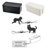 SWOOMEY Power Cord Storage Box Plastic Wire Organizer for Cables Efficiently Manage Hide Messy Wires Scratch-Resistant Design Black view 1