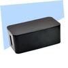 SWOOMEY Power Cord Storage Box Plastic Wire Organizer for Cables Efficiently Manage Hide Messy Wires Scratch-Resistant Design Black view 2