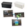 SWOOMEY Power Cord Storage Box Plastic Wire Organizer for Cables Efficiently Manage Hide Messy Wires Scratch-Resistant Design Black view 4