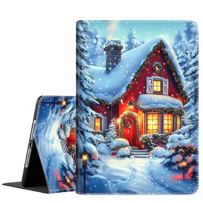 Case Fit Samsung Galaxy Tab S5e 2019Slim Fit Foldable Standing Cover Case with Auto Sleep/Wake for Galaxy Tab S5e SM-T720/SM-T725 2019 Tablet, Snowy Christmas Lgloo