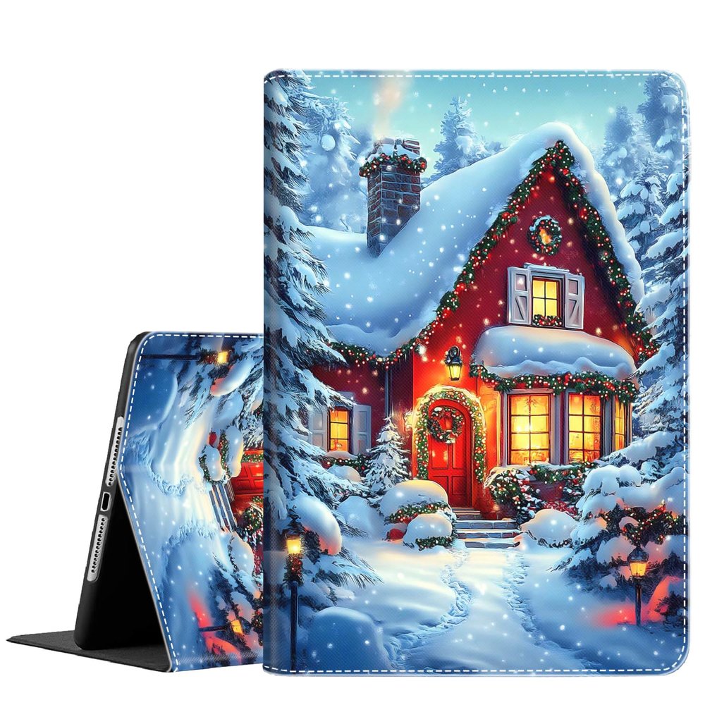Case Fit Samsung Galaxy Tab S5e 2019Slim Fit Foldable Standing Cover Case with Auto Sleep/Wake for Galaxy Tab S5e SM-T720/SM-T725 2019 Tablet, Snowy Christmas Lgloo
