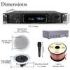 Sound System Kit - 7.2 Channel 1500 Watts Bluetooth Amplifier w/ 6 Qty of 8" Framed Ceiling Speakers 300 W Each, Mic, 4-Ch Speaker Selector, 16 AWG 300 ft Speaker Wire & Remote by Vaiyer view 2