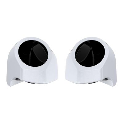 Advanblack White Onyx Pearl Tour Trunk Pack Speaker Pods 6.5" Rear Audio Housing Color Matched Fit Harley King Tour Trunk Pack