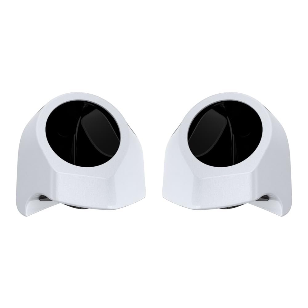 Advanblack White Onyx Pearl Tour Trunk Pack Speaker Pods 6.5" Rear Audio Housing Color Matched Fit Harley King Tour Trunk Pack