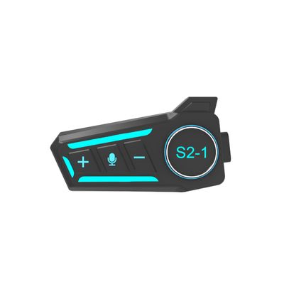 SolWoods Motorcycle Bluetooth Headset Speaker Skiing Earphone Waterproof Bluetooth Helmet Headset with Noise Cancellation Ultra-Thin Wireless Headphones for All Helmets (RGB Light)