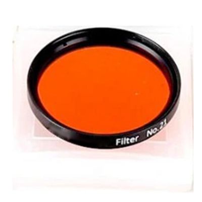 2 Inches Filter 6 Colors Red Orange Yellow Green Blue Purple Astronomical Telescope Accessory(NO.21 Orange)