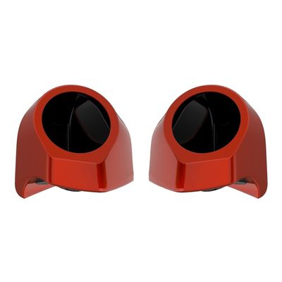 Advanblack Red Rock Tour Trunk Pack Speaker Pods 6.5" Rear Audio Housing Color Matched Fit Harley King Tour Trunk Pack