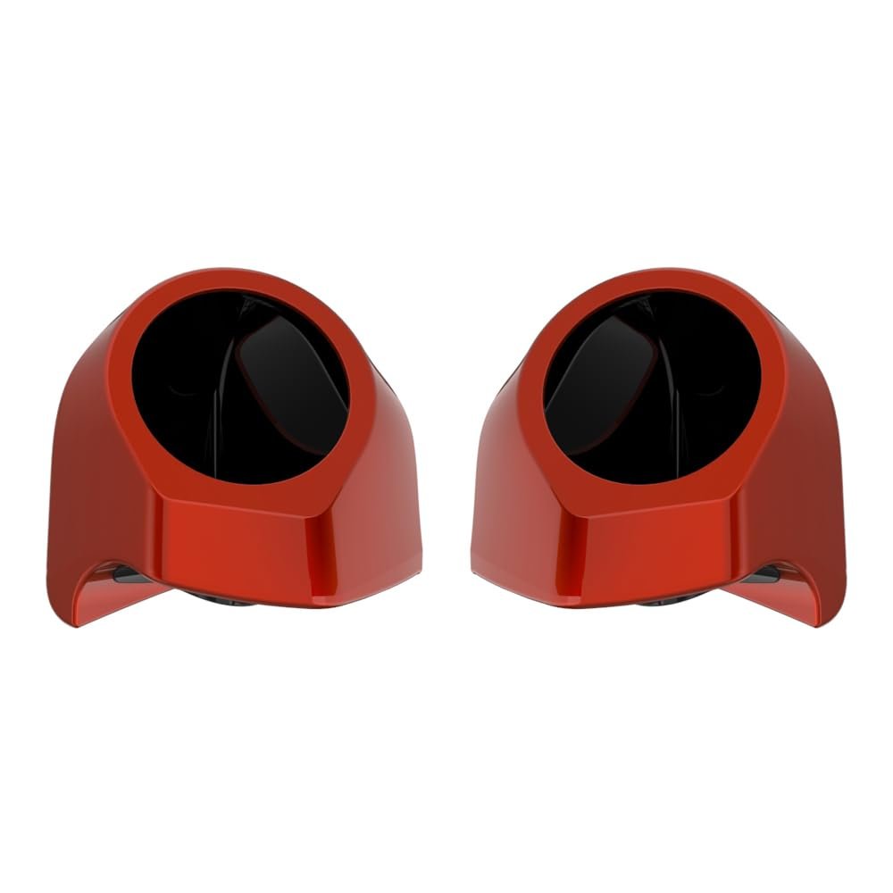 Advanblack Red Rock Tour Trunk Pack Speaker Pods 6.5" Rear Audio Housing Color Matched Fit Harley King Tour Trunk Pack