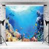 10x6.5ft Under The Sea Backdrop Underwater World Fish Coral Reef Photography Background Under The Sea Theme Kids Birthday Baby Shower Party Decorations Wallpaper Photo Studio Props view 3