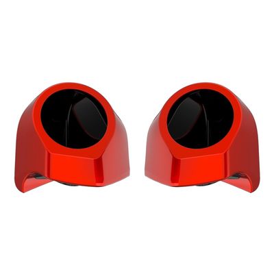 Advanblack Whiskey Fire Tour Trunk Pack Speaker Pods 6.5" Rear Audio Housing Color Matched Fit Harley King Tour Trunk Pack