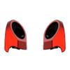Advanblack Whiskey Fire Tour Trunk Pack Speaker Pods 6.5" Rear Audio Housing Color Matched Fit Harley King Tour Trunk Pack view 4
