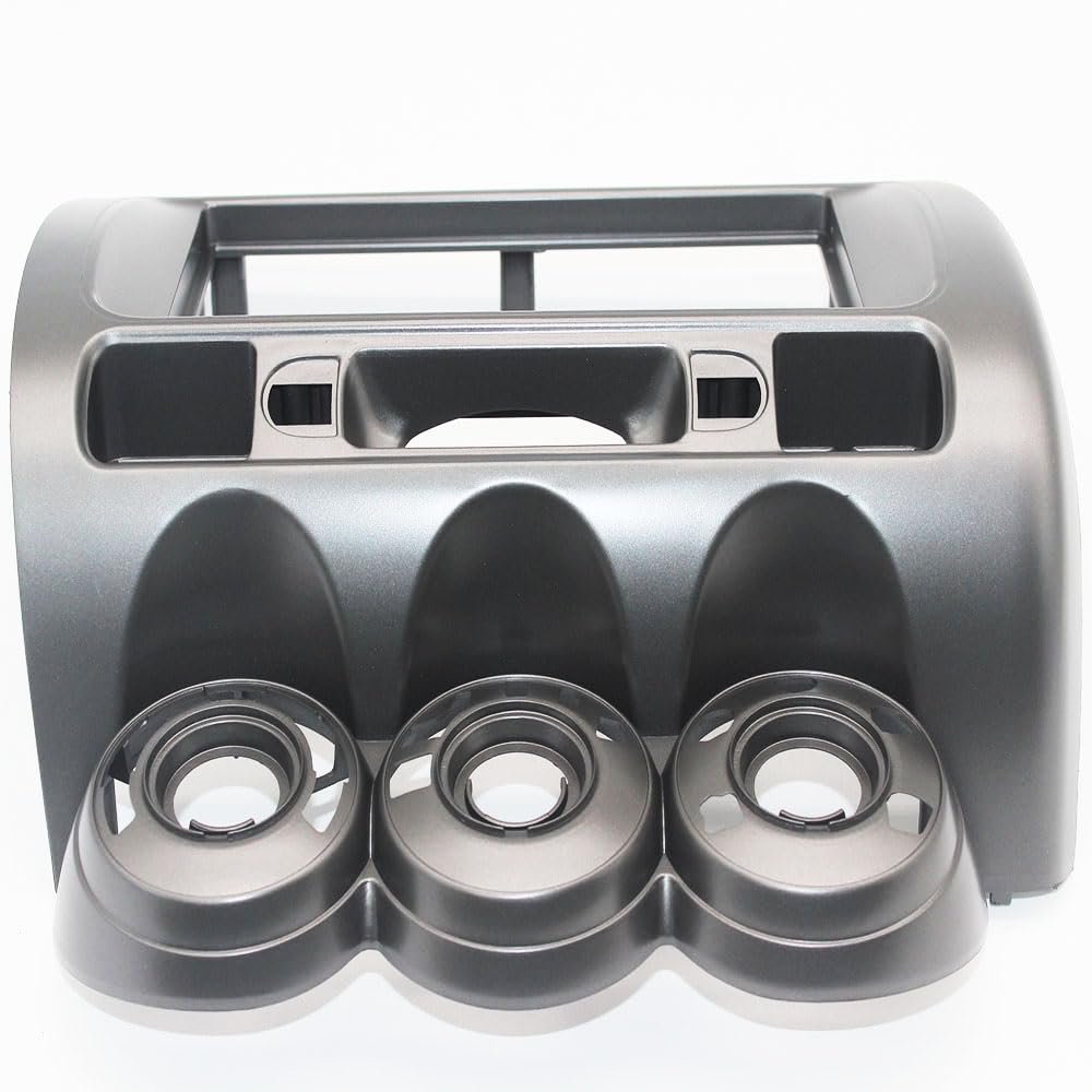 Car Front Side Air Outlet Vent Frame Trim Compatib 2 Din Head Unit Car Radio Fascia For HONDA Fit Jazz 2002-2008 Auto Stereo Audio Player DVD Panel Dash Kit Frame Bezel Faceplate ABS Silver Car Stereo