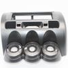 Car Front Side Air Outlet Vent Frame Trim Compatib 2 Din Head Unit Car Radio Fascia For HONDA Fit Jazz 2002-2008 Auto Stereo Audio Player DVD Panel Dash Kit Frame Bezel Faceplate ABS Silver Car Stereo view 1